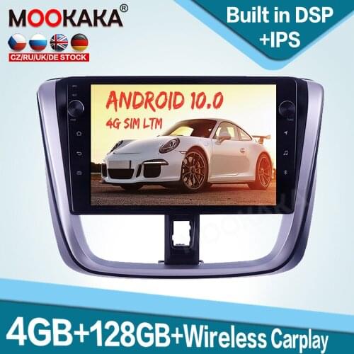 128GB Carplay Android Car Multimedia Player for Toyota ViosYaris 2014- 2017 Auto Radio GPS Navigation Audio Stereo Head Unit DSP