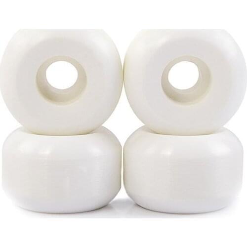 4Pcs 52Mm White Professional Skateboard Wheel 102A/55D Hardness Skateboard Double Rocker Wheel Downspeed Sliding Wheels
