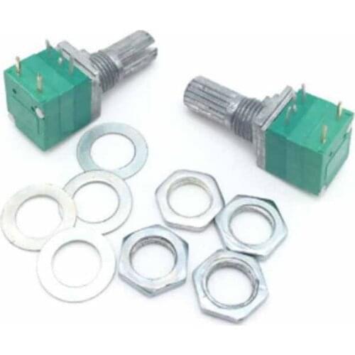 5pcs RV097NS 5K 10K 20K 50K 100K 500K with a switch audio 5pin shaft 15mm amplifier sealing potentiometer