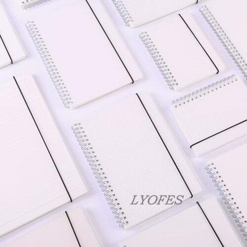 A4 B5 A5 A6 Spiral Notebook Office School Supplies Drawing Sketch Notebooks Blank Dotted Line Grid Page Planner Diary Notepad