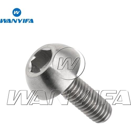 Wanyifa Titanium Bolt M6x17mm Round Head Scerw for Honda Motorcycle 90106-MFL-D20 CBR VFR VTR Fireblade RVF Disc Rotor Screw