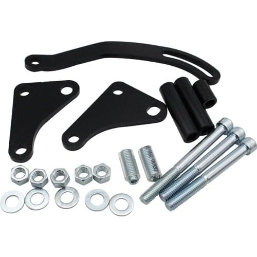 Black Power Steering Pump Mounting Bracket for Chevy GM SBC SB Chevy 350