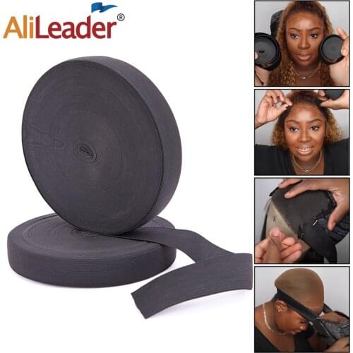 Alileader Elastic Band For Wigs High-Elastic Sewing Elastic Ribbon For Lace Front Wigs Hair Nets Adjustable Wide Elastic Bands