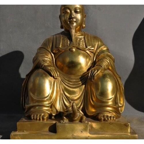 Chinese Buddhism brass copper Basaltic Emperor buddha Great basaltic statue