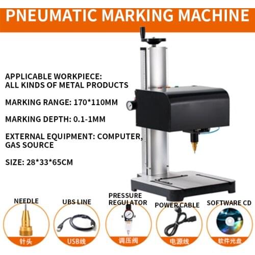 Small Nameplate Sign Aluminum Stainless Steel Automatic Electric Metal Cutting Plotter Coding Machine Printer Pneumatic Marking