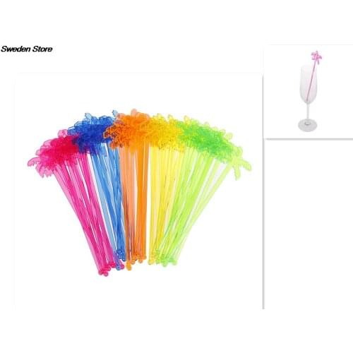 50pcs Cocktail Drink Mixer Coconut Tree Bar Puddler Muddler Stirring Mixing sticks Ladle Stirrer Swizzle Sticks