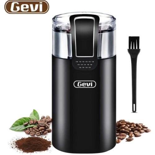 GEVI Mini Electric Coffee Grinder，Compatible Herbs&Nuts&Coffee Beans&Spices&Grains Grinding machine，150W One-key fast grinder