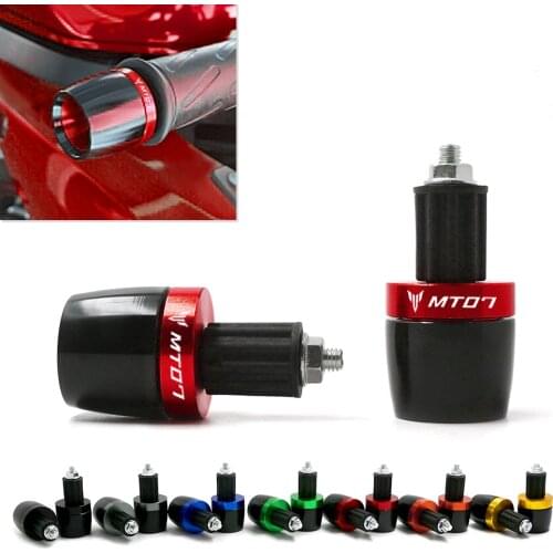 Motorcycle Accessories 7/8" Handle Bar Grips Ends Counterweight Cap Plug Sliders Universal Handlebar For Yahama MT07 MT 07 MT-07