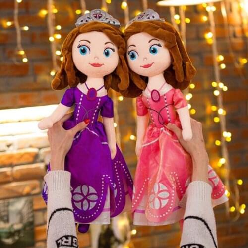 Cartoon Princess Doll Children Plush Stuffed Toy Birthday Gift For Girl Present