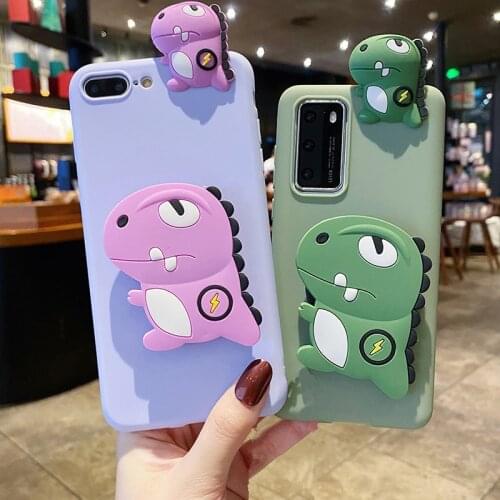 3D Cute Cartoon dinosaur Soft Case For Samsung S10 Lite S20 S10E Note 10 Pro Note 9 M21 M31 M51 S7 S8 S9 Plus case cover coque