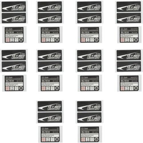 10 Sets Of BL1830 Label Lithium Ion Battery 18V Sticker Label Suitable For Makita 18V Battery Logo Promotion