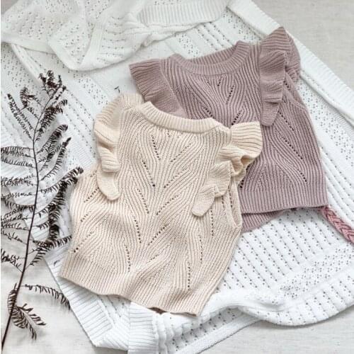 2021 New boys girls knitted vest cotton autumn soft fashion kids vest