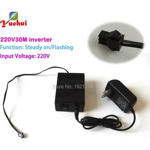 NEW AC100-220V 30meters Flashing EL inverter for 30m EL wire and EL strip powered by AC 100-220V For House Party decoration