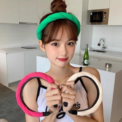 New Fashion Women Hairband Cross Knot Braid Headband For Adult Candy Colors Headwear Wide Side Turban Bezel Hair Accessories