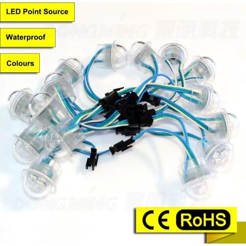 Wholesale 200PCS IP68 led pixel modules D26MM 3 LEDs 5050 SMD RGB pixel Led Module led point light WS2801 DC 12V