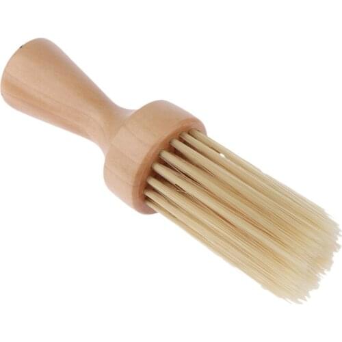 Barber Clean Brush Salon Hairdressing Wooden Long Hair Neck Dust Cleaner