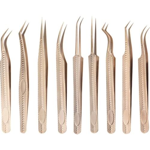 Non-slip clip flower clip kind of false eyelash tweezers high precision grafting beauty lash tweezer Eyebrow Tweezers