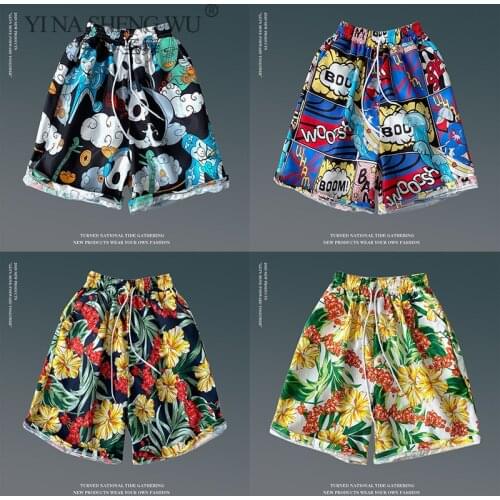 Summer Mens Siwmwear Japanese Style Beach Board Kimono Shorts For Man Swim Trunks Swimming Shorts Beachwear Loose Trunks Sports