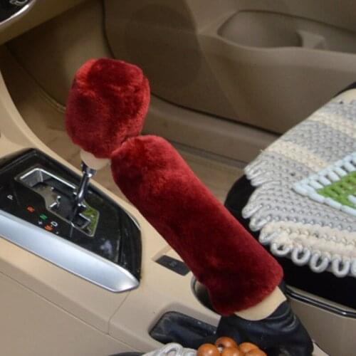Car hand brake gear plush fur cover for Subaru Forester Outback Legacy Impreza XV BRZ