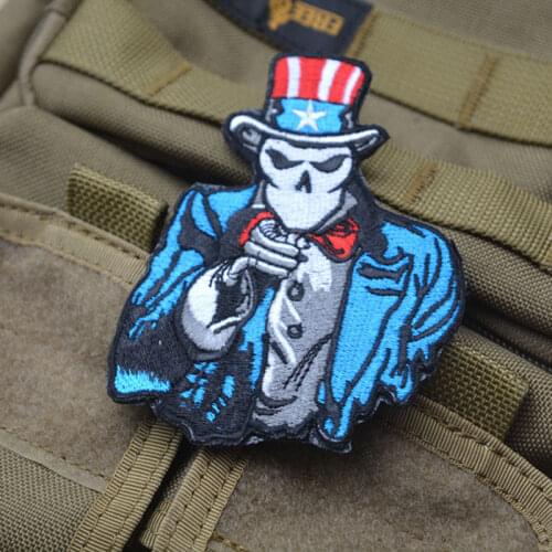 1 Piece Of 3D Badge Uncle Sam Exclusive Personality Embroidery Armband Embroidery Fabric Cloth Bobcat Design Clothes Decoration