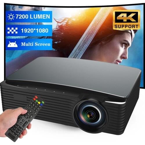 2021 HDR 6500LUX LED Outdoor Movie Beamer проектор Portable Home Theater Videoprojecteur 1080P for Android Smart Phone