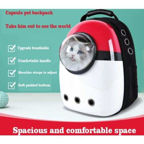 Transparent Space Capsule Cat Bag Carrier For Cat Pet Out Portable And Breathable Backpack Outdoors Transportation Dog Backpacks