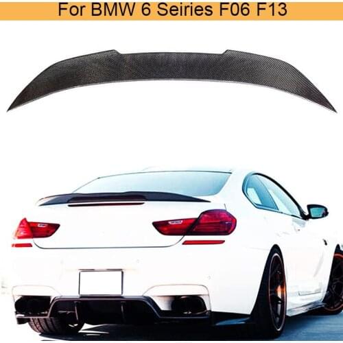 Real Carbon Fiber Car Trunk Wing Spoiler for BMW 6 Seiries F06 F13 2012 - 2018 Rear Wing Spoiler Boot Lid Car Sticker