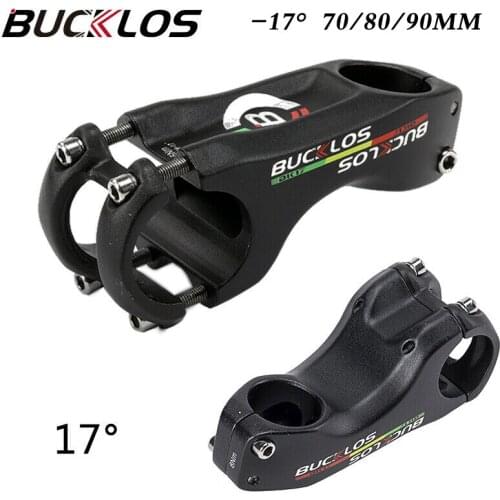 BUCKLOS Mountain Bike Stem 17degree 70/80/90mm Bicycle Handlebar Stem Ultralight Road Folding Bmx Bike Stems MTB Part Zellmann