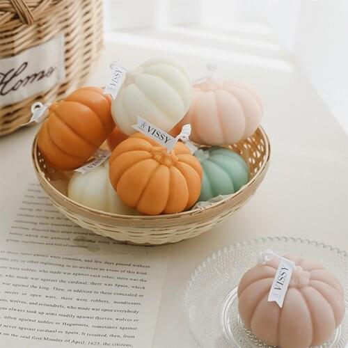 Ins Artistic Pumpkin Scented Candles Wedding Candles Fragrance Candles Soy Wax Aromatherapy Candles Birthday Candle Home Decor