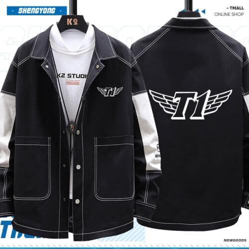 STOCK Game LOL Jacket SKT T1 Team Uniform Competition Suit Faker Same Short Jacket Mens And Womens Fashion Sizes M-3XL