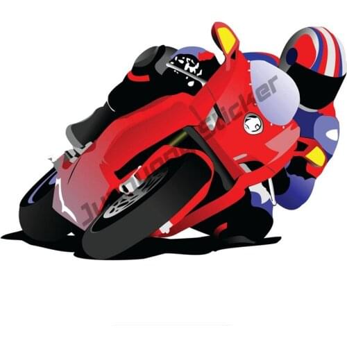 Biker Motocycle on Board Coloful Car Sticker Funny Auto Bumper Decals Window Camper Truck Car Body Fine Decal Decor KK12x8cm