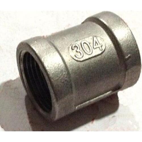 1/4" BSP Female To Female Thread Straight 304 Stainless Steel Pipe Fitting Adapter Connector Operating pressure 2.5 Mpa