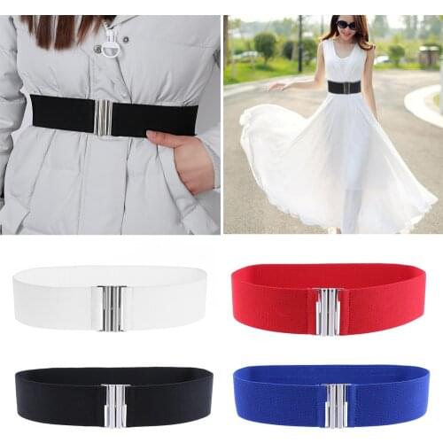 1PC Spring Elegant Women Fashion Metallic Color Soft Faux Leather Wide Belt Self Tie Wrap Around Waist Band Sequins Dress Belt