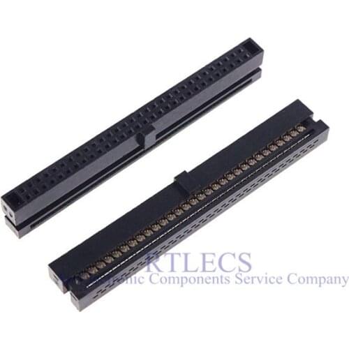 100 Pcs 0.050" 1.27mm 60 Pin dual Row IDC Connector 2x30 P 60 position Rectangular Female Socket Receptacle Ribbon Cable