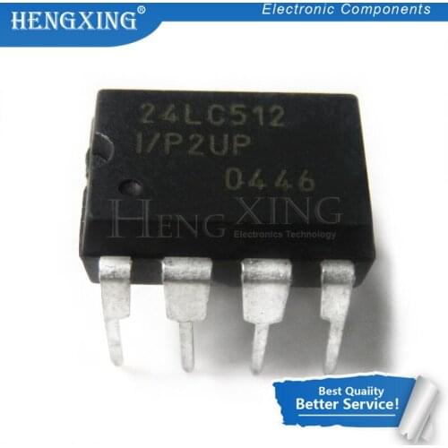5pcs/lot PIC24LC512-I/P 24LC512-I/P 24LC512 I/P DIP-8 IC Best quality In Stock