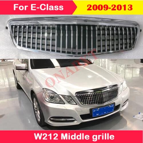 Car styling bumper Middle grille For Mercedes-Benz E-Class W212 2009-2013 Modified for Maybach style Center Grill vertical bar