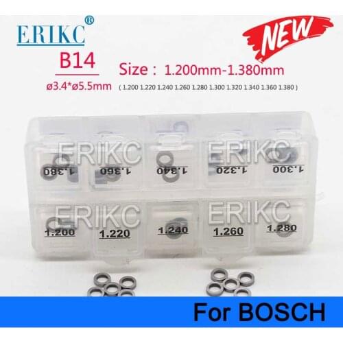 B14 Shims Gaskets Size:1.20mm-1.38mm Nozzle Adjusting Washer Kit Common Rail Injector Repair Shims Kit