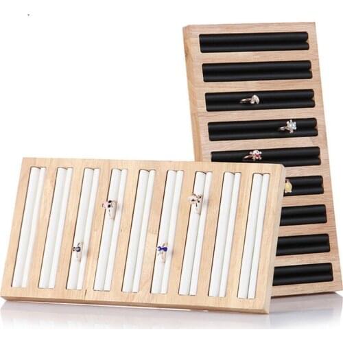 Wooden Ring Jewelry Display Tray Multiple Sizes Rings Storage for Pendant Earring Jewelry Storage Window Displays Storage Case
