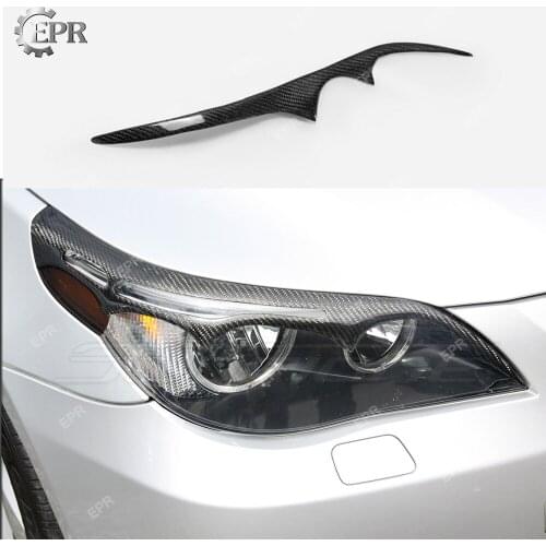 For SUBARU Legacy Carbon Fiber Eyebrow Trim 2007-2008 Body Kit Glossy Carbon Headlight Cover Tuning For Legacy Racing