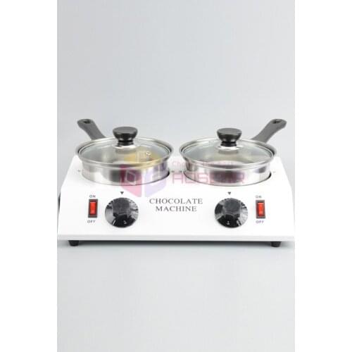 110V/220V Double Pots Electric Chocolate Heating Machine Chocolate Fountain Melting Wax Warmer