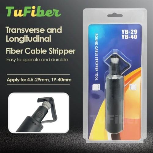 Optical Fiber Cable Stripper Horizontal/Vertical Wire Cable Stripping Tool 114/158 Transverse/Longitudinal for 4.5-29mm 19-40mm