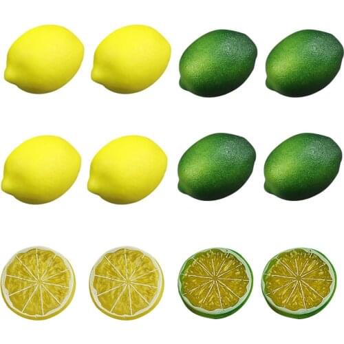 Artificial Yellow Lemon Table Office Weddings Table Centerpiece Party Decoration Simulation Fruit Fake Lemons Limes Slices Set