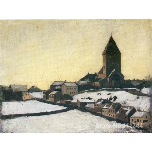 Copy paintings of famous artist Old Aker Church Edvard Munch artwork High Quality Handmade