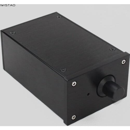 IWISTAO HIFI Tube Amplifier Casing W100*D160*H70mm Whole Aluminum No Cut Holes Black /Silver Panel