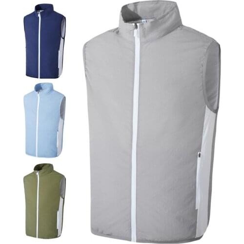 Summer Fan Cooling Rainproof Vest Cloth Men Women Air Conditioning Cool Coat Outdoor Sun Protection Jacket USB Charing Waistcoat