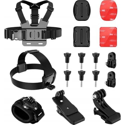 14 in 1 Action Camera Accessories kit For Gopro Hero 8 7 6 Xiaomi Sport Camera Head Strap Body Wrist Strap Backpack Clip Mount