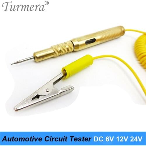 Voltage Test Pen Detector Automotive Circuit Tester DC 6V 12V 24V Copper Car Light Circuit Tester Lamp Detector Probe Light Syst