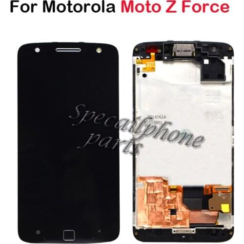 Original lcdFor Motorola Moto Z Force Droid LCD Display Touch Screen Digitizer Replacement with Frame For Moto Z Force Droid LCD