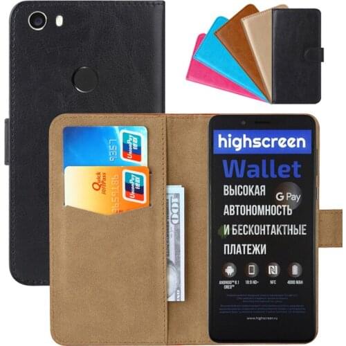 Luxury Wallet Case For Highscreen Wallet PU Leather Retro Flip Cover Magnetic Fashion Cases Strap