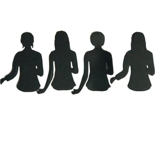 Woman Back View Metal Cutting Dies Stencil Scrapbooking DIY Album Stamp Paper Card Mold Embossing Decor P15D